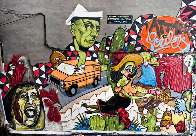 Fresques Par 500m, Vesk, Zema, Frank Lam, Sbire, Narc - Montreal (Canada)