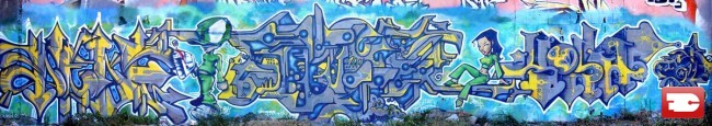 Fresques Par Saloper, Alek, Arey - Saint-Etienne (France)