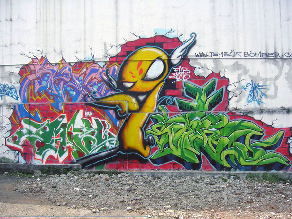 Fresques Par Cheztwo, Shake, Pope, Stereoflow - Bandung (Indonesie)