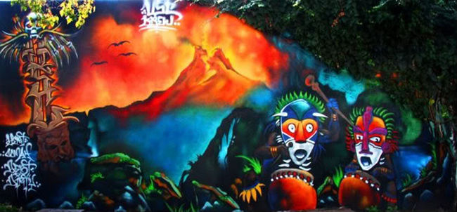 Street Art Par Hert, Comah - Long Beach (CA)