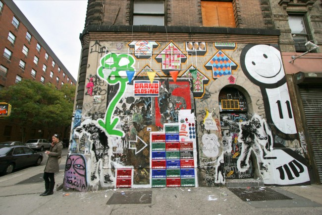 Street Art Par Above, Michael De Feo, Wk, Skewville, The London Police - New York City (NY)