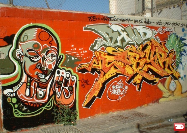 Fresques Par Bandi, Sbyr, Choll - Barcelone (Espagne)